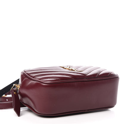 Saint Laurent Calfskin Matelasse Monogram Lou Belt Bag Dark Legion Red 4 of 11