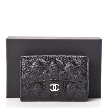 Chanel Caviar Quilted Flap Card Holder Wallet Black 11 of 11