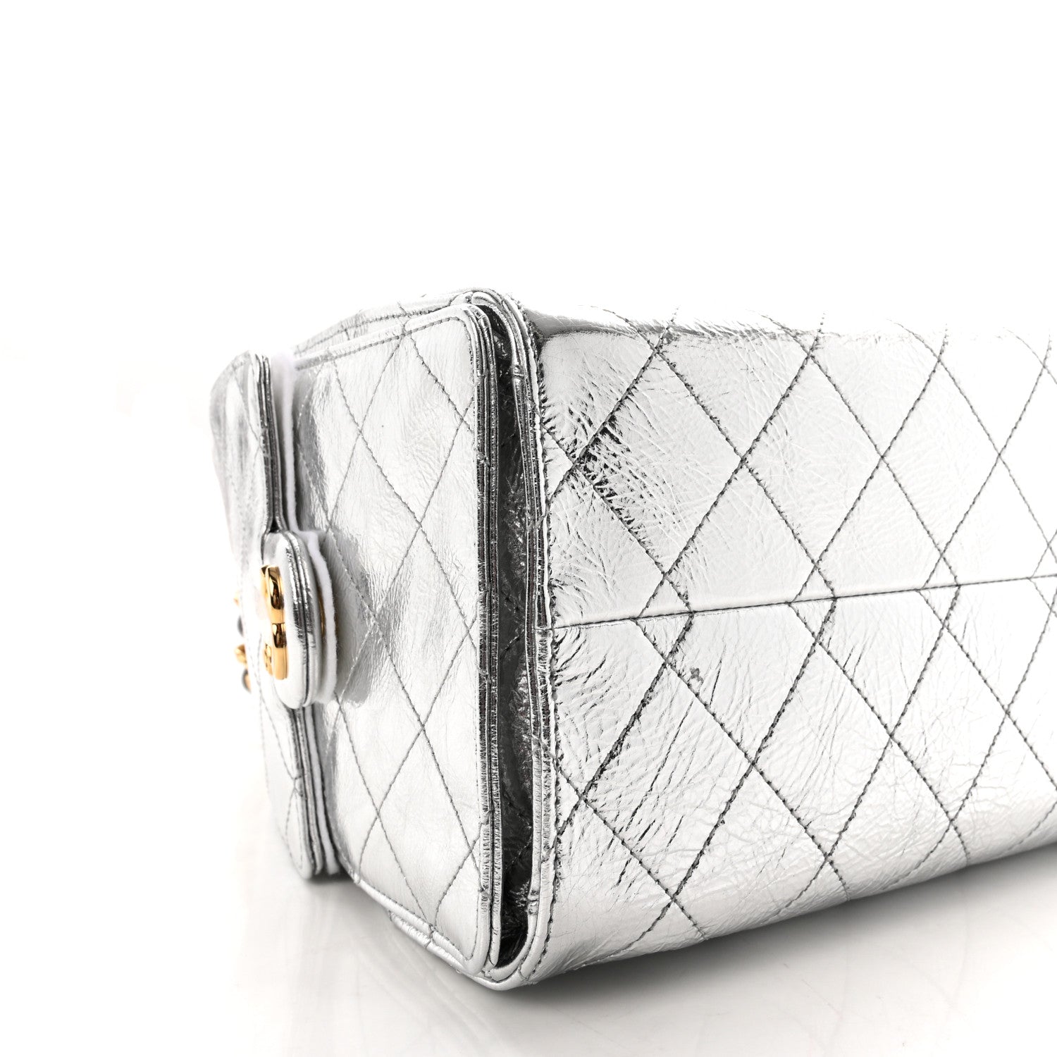 Chanel Metallic Aged Calfskin Quilted Small Chanel 25 Handbag Silvery 16 of 21