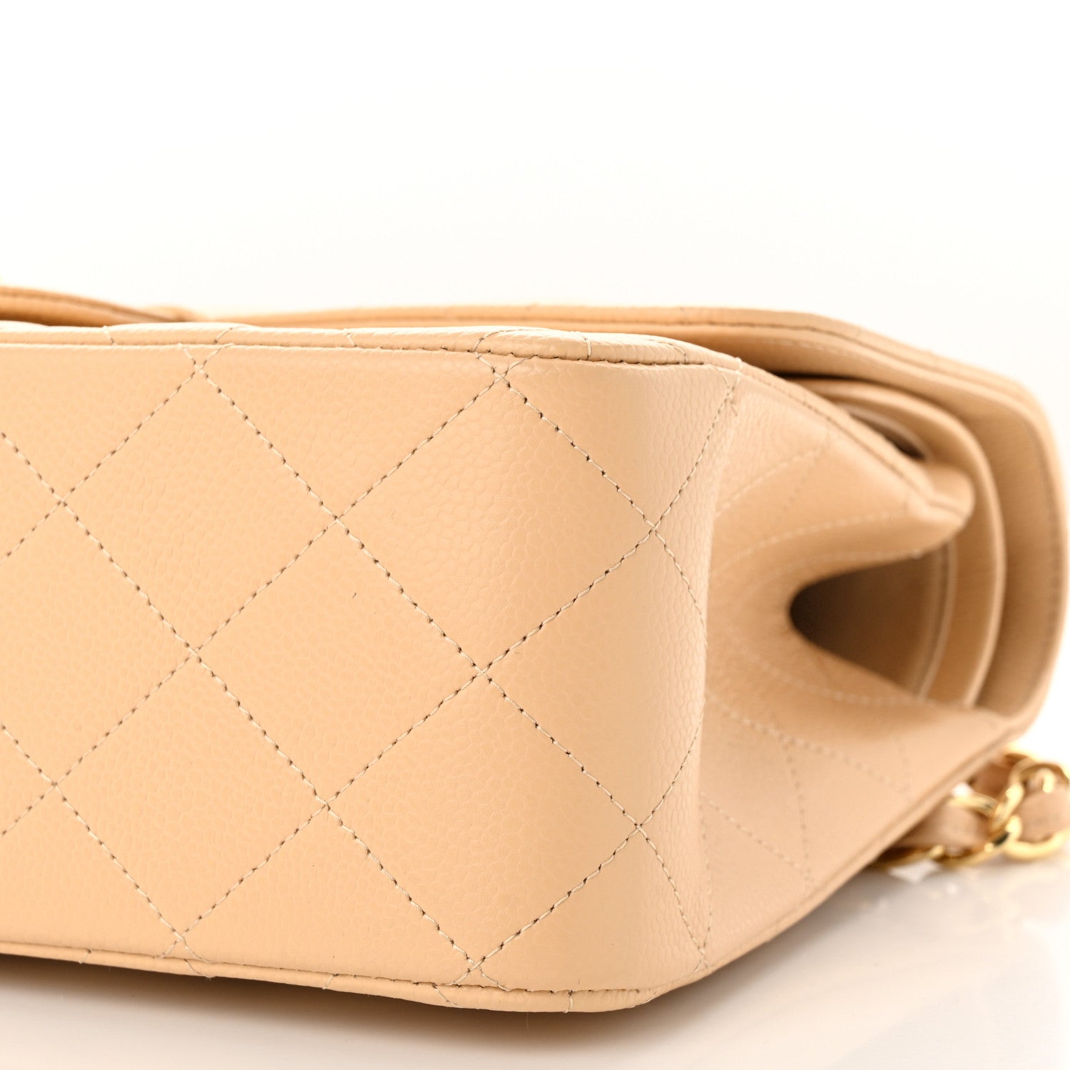 Chanel Caviar Quilted Jumbo Double Flap Beige 10 of 12