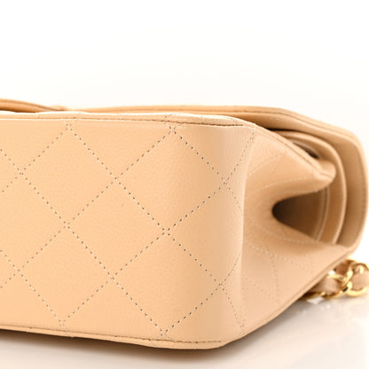 Chanel Caviar Quilted Jumbo Double Flap Beige 10 of 12