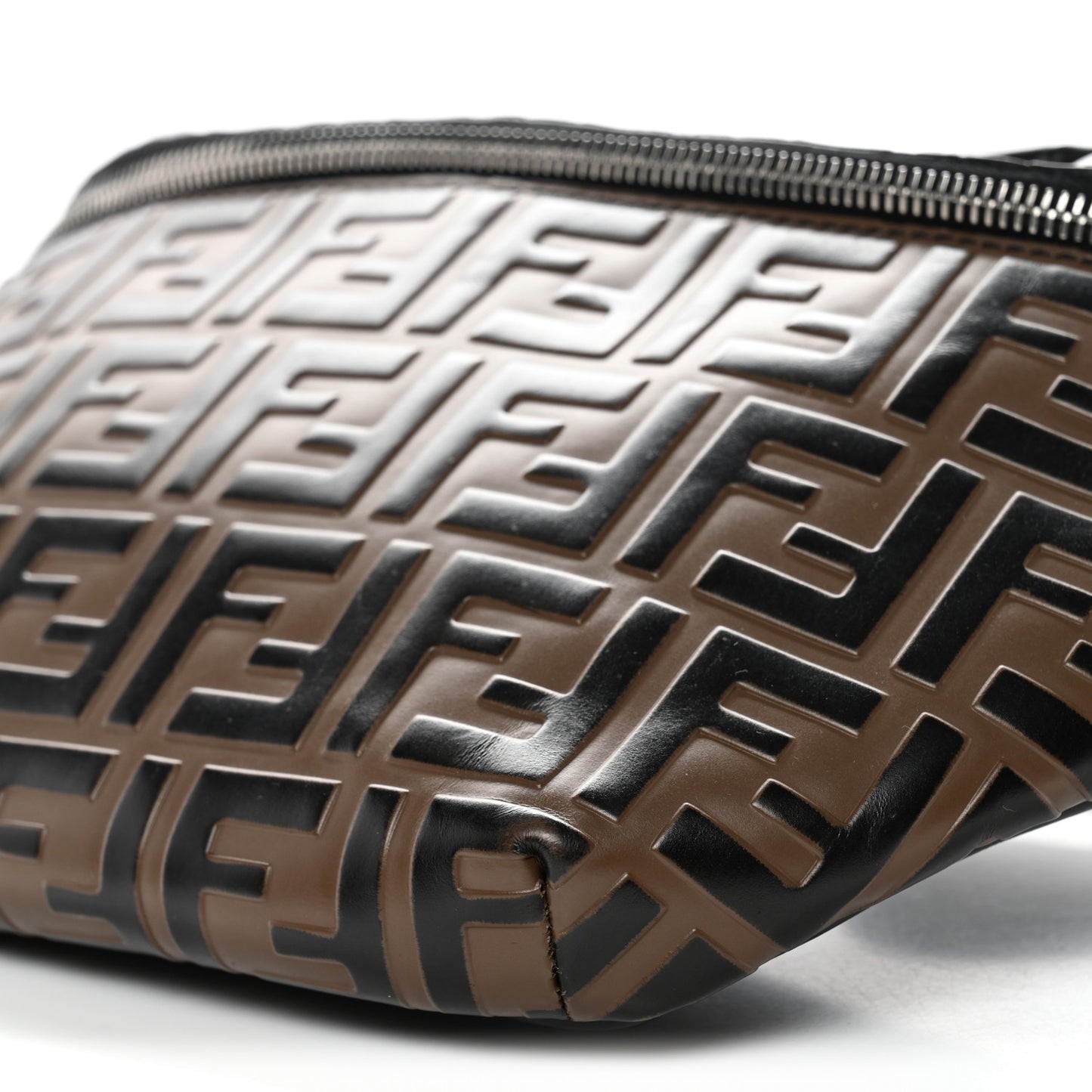 Vitello Century Bi-Color FF 1974 Embossed Belt Bag Maya Black