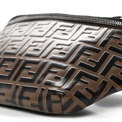Fendi Vitello Century Bi-Color FF 1974 Embossed Belt Bag Maya Black 10 of 10