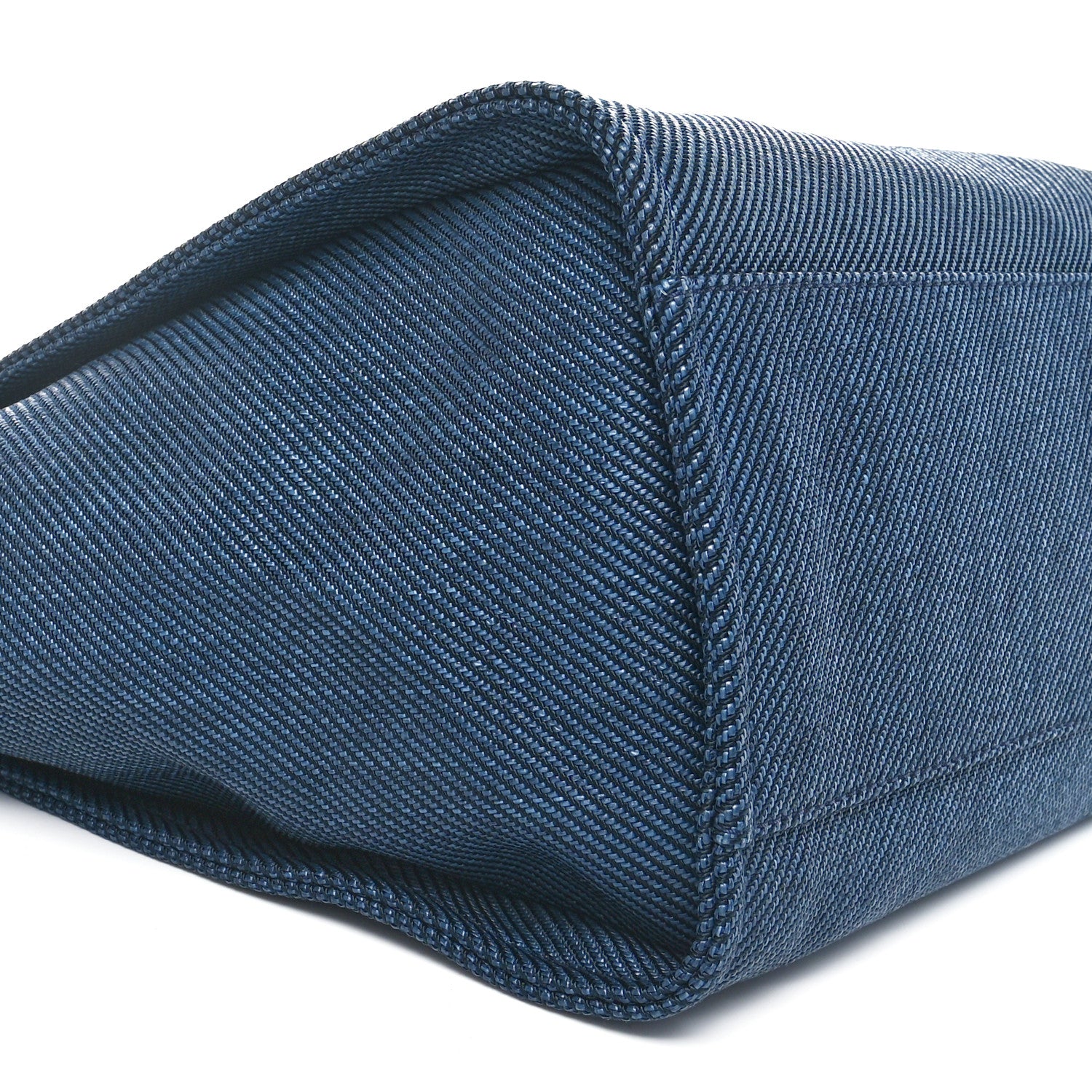 Chanel Mixed Fibers Calfskin Medium Deauville Tote Navy Blue 9 of 10