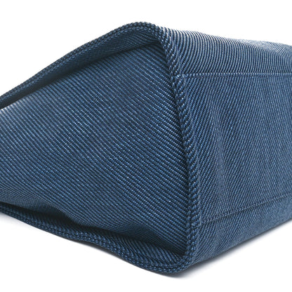 Chanel Mixed Fibers Calfskin Medium Deauville Tote Navy Blue 9 of 10