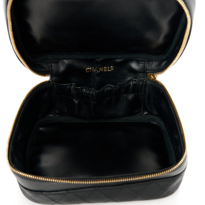 Chanel Lambskin Vanity Cosmetic Case Black 5 of 10