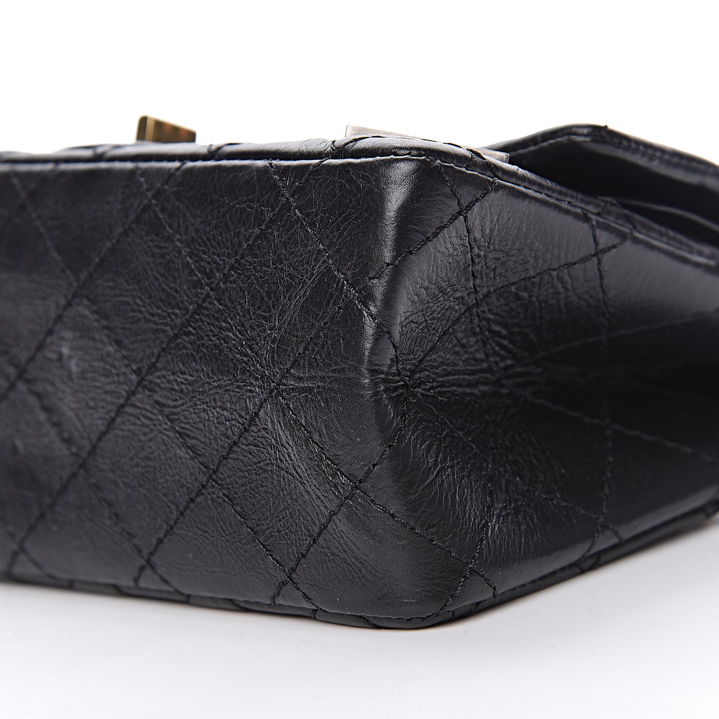 Aged Calfskin Casino 2.55 Reissue 224 Flap Black