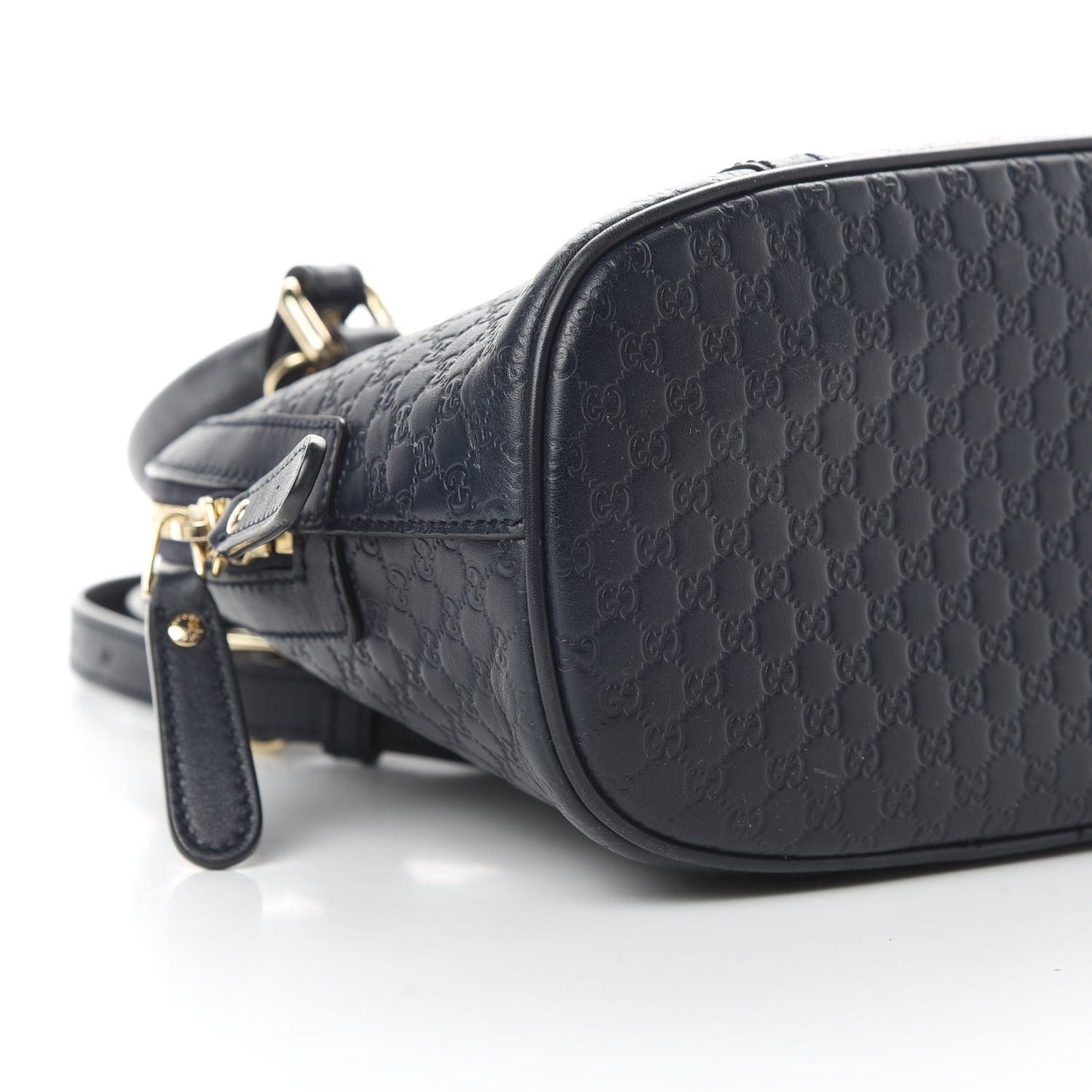 Soft Microguccissima Mini Dome Bag Blue