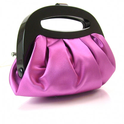 Jimmy Choo Satin Small Gathered Handbag Purple 3 of 8