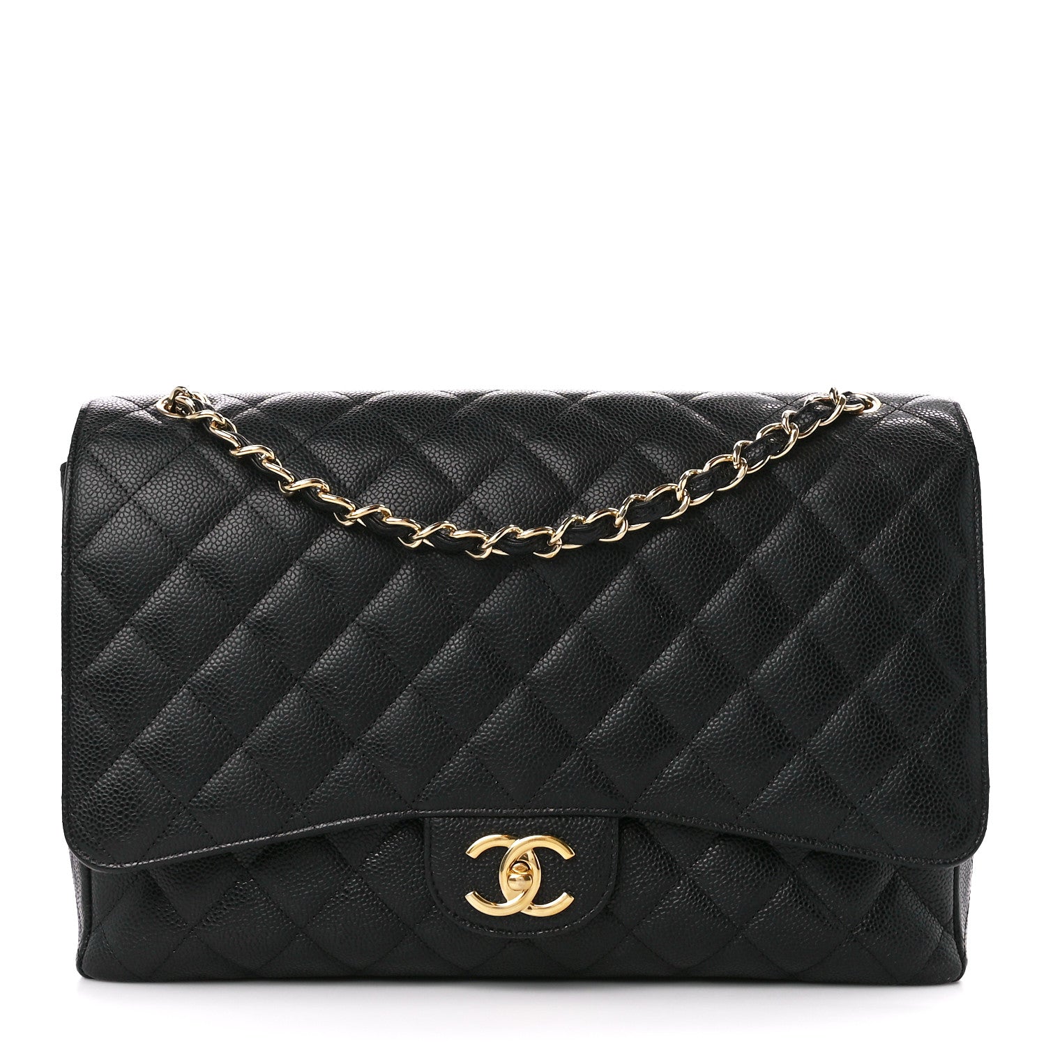 Chanel Caviar Quilted Maxi Double Flap Black 1 of 10