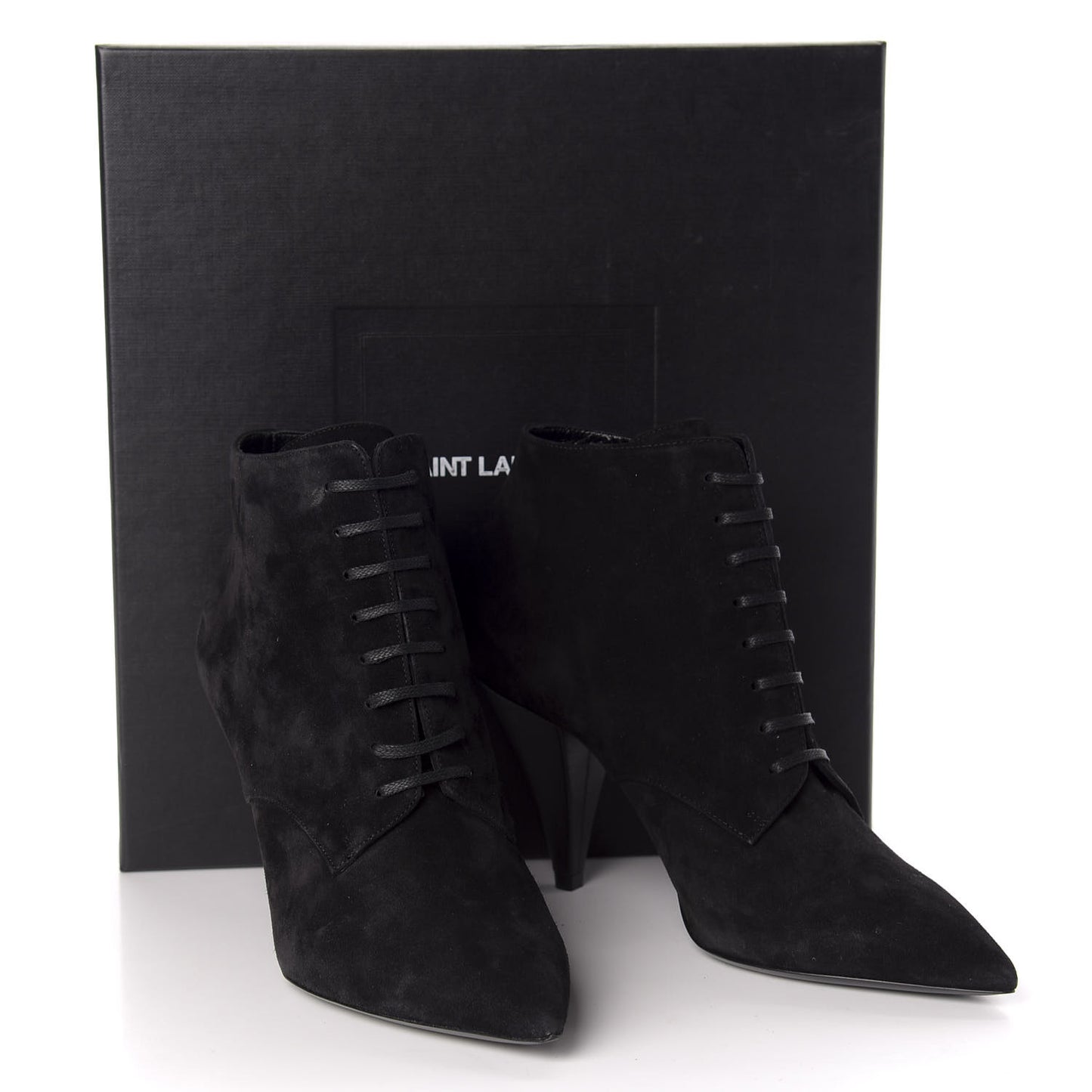 Suede Kiki Lace-Up Ankle Boot 38.5 Black