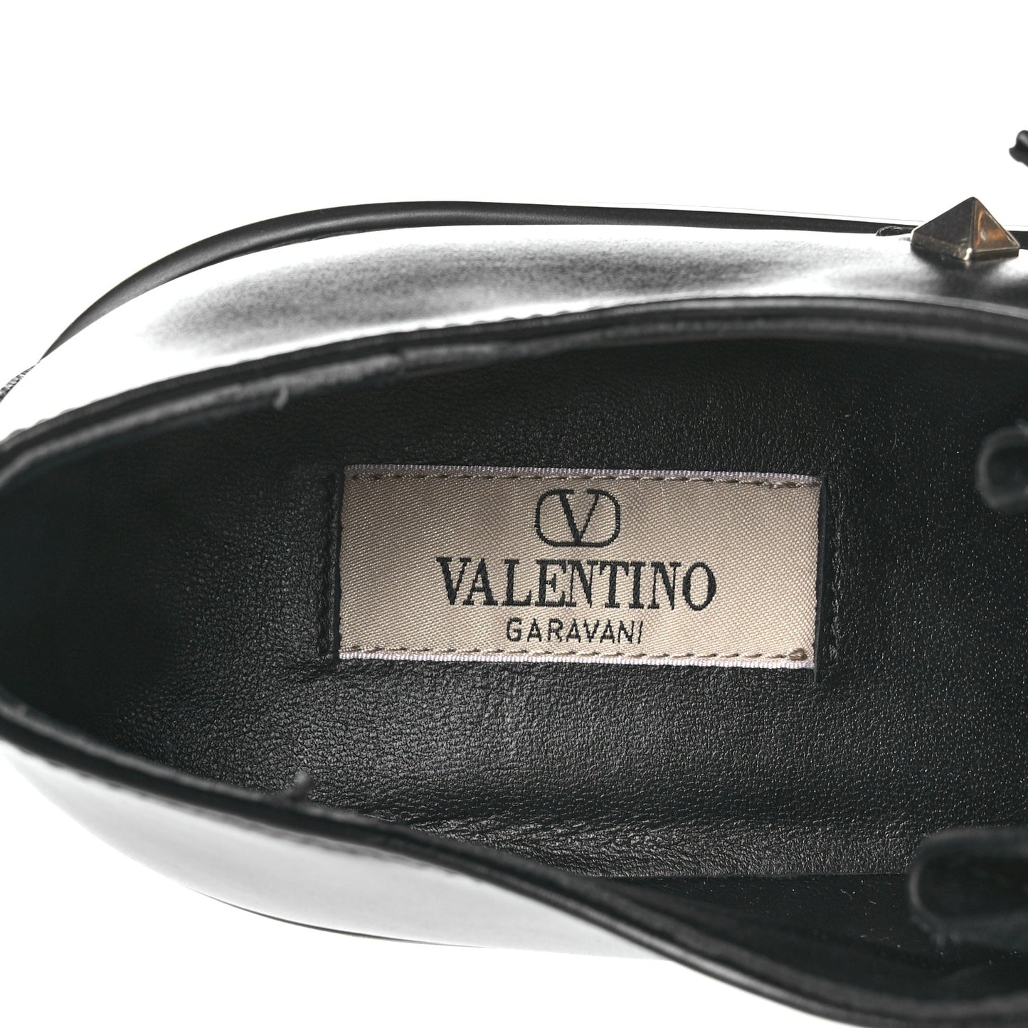 Calfskin Rockstud 55mm Single Monk Strap Paraboot 38 Black