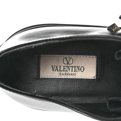 Valentino Garavani Calfskin Rockstud 55mm Single Monk Strap Paraboot 38 Black 8 of 9
