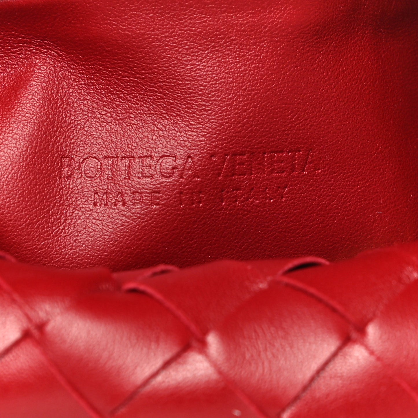 Nappa Intrecciato Mini Jodie Dark Red