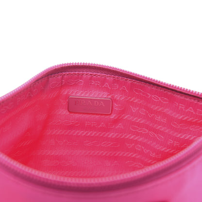 Prada Tessuto Nylon Saffiano Wristlet Fuxia 8 of 9