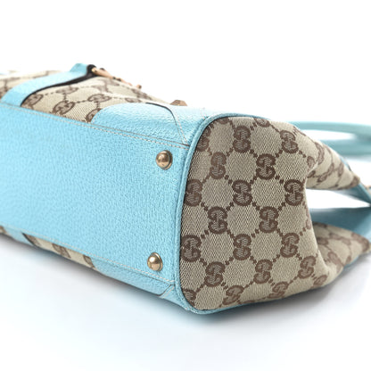 Gucci Monogram Calfskin Large Bardot Shoulder Bag Turquoise 7 of 10