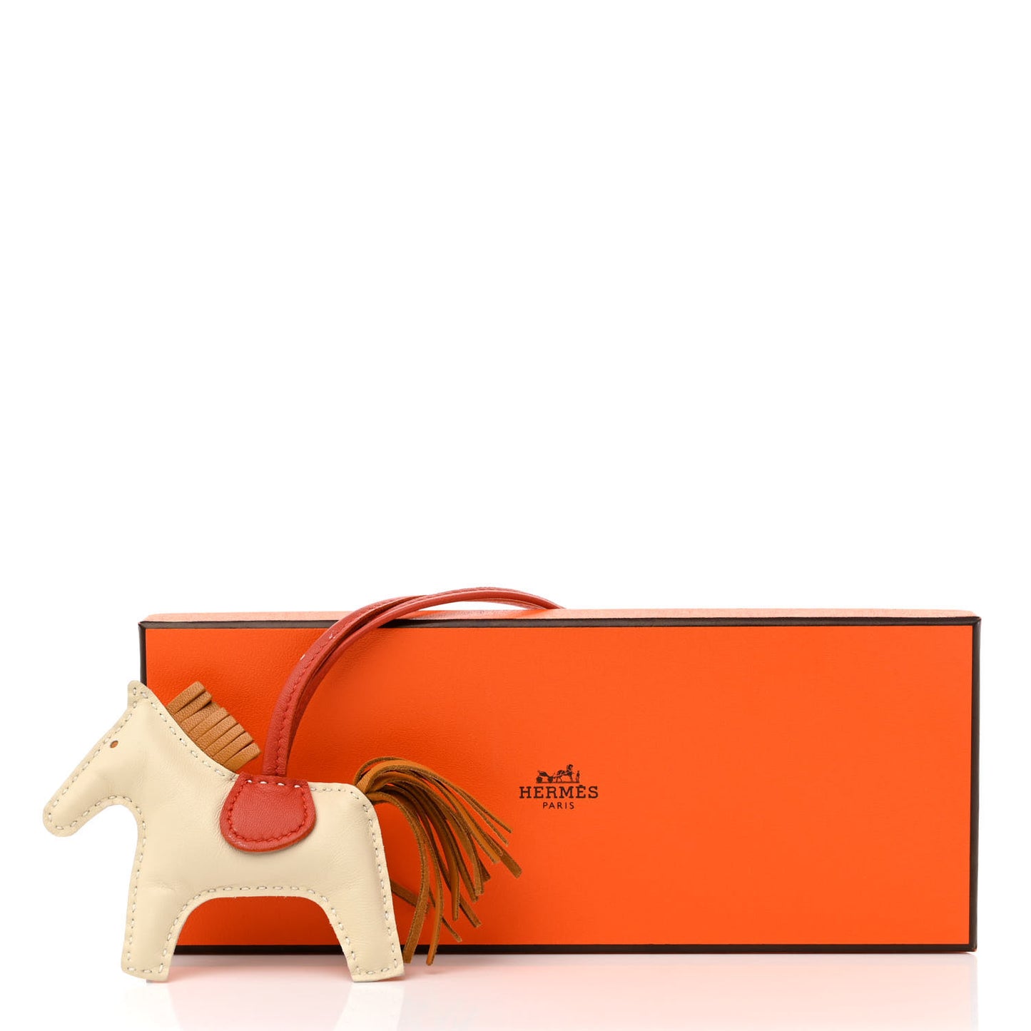 Milo Lambskin Grigri Rodeo Horse Bag Charm PM Craie Sesame Cornaline