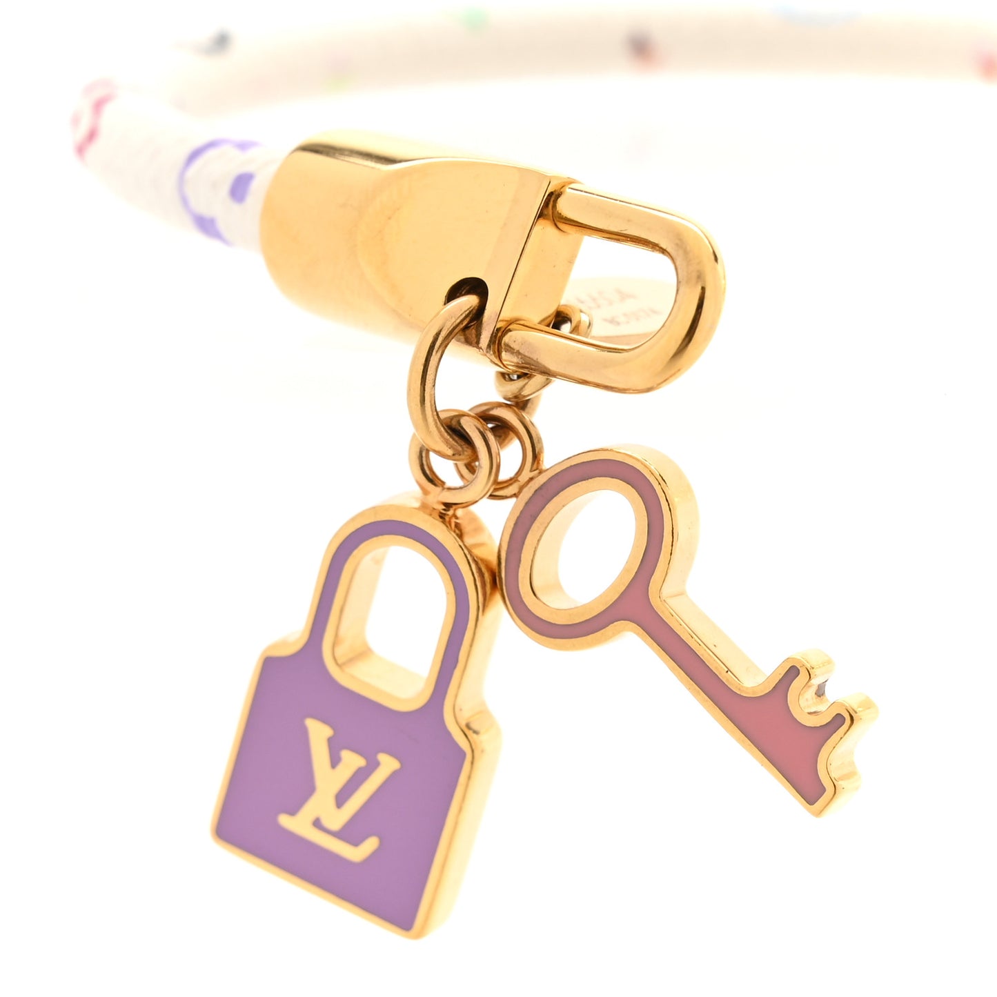 Monogram Multicolor Luck It Bracelet 19 White