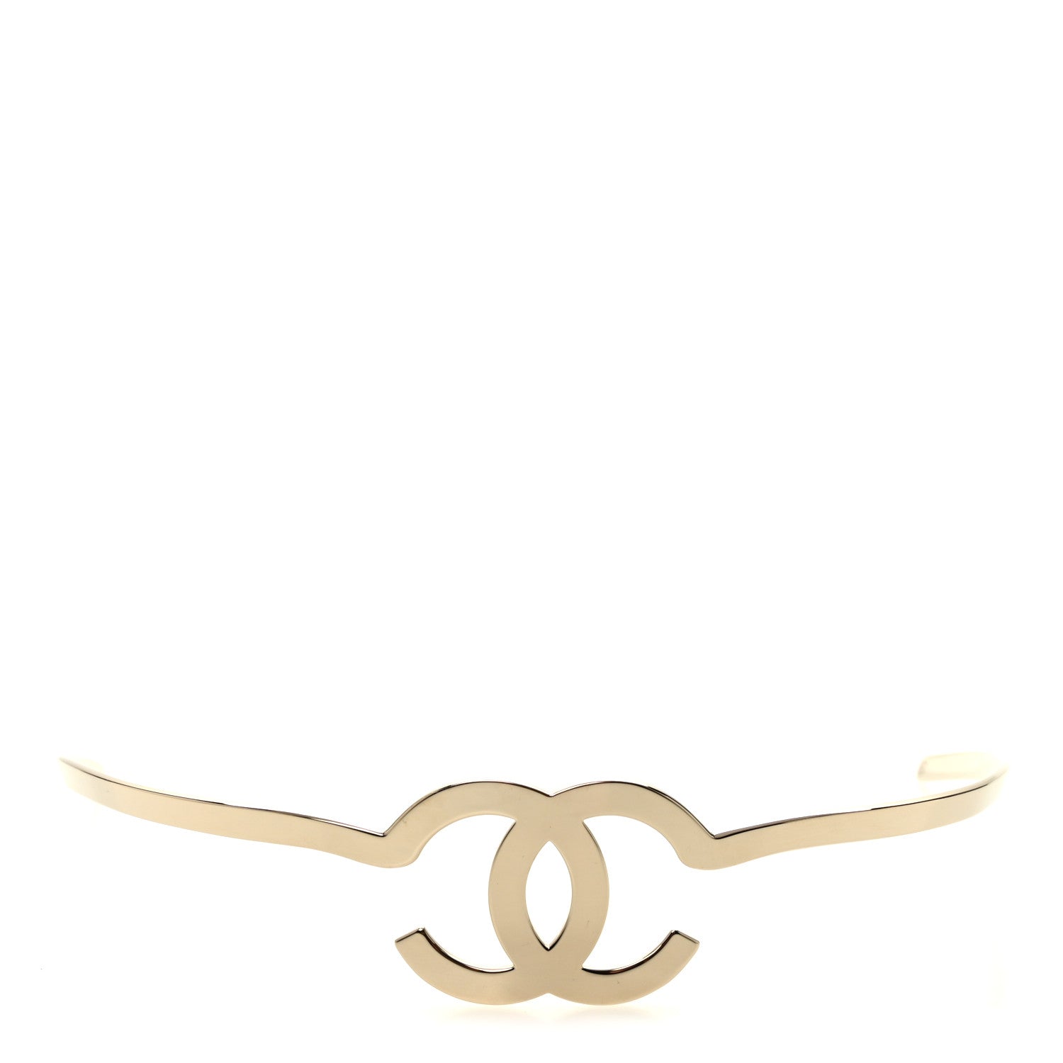 Chanel Metal CC Headband Light Gold 3 of 5