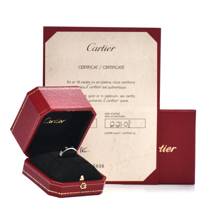 Cartier 18K White Gold Diamond 4mm LOVE Wedding Band Ring 49 4.75 5 of 5