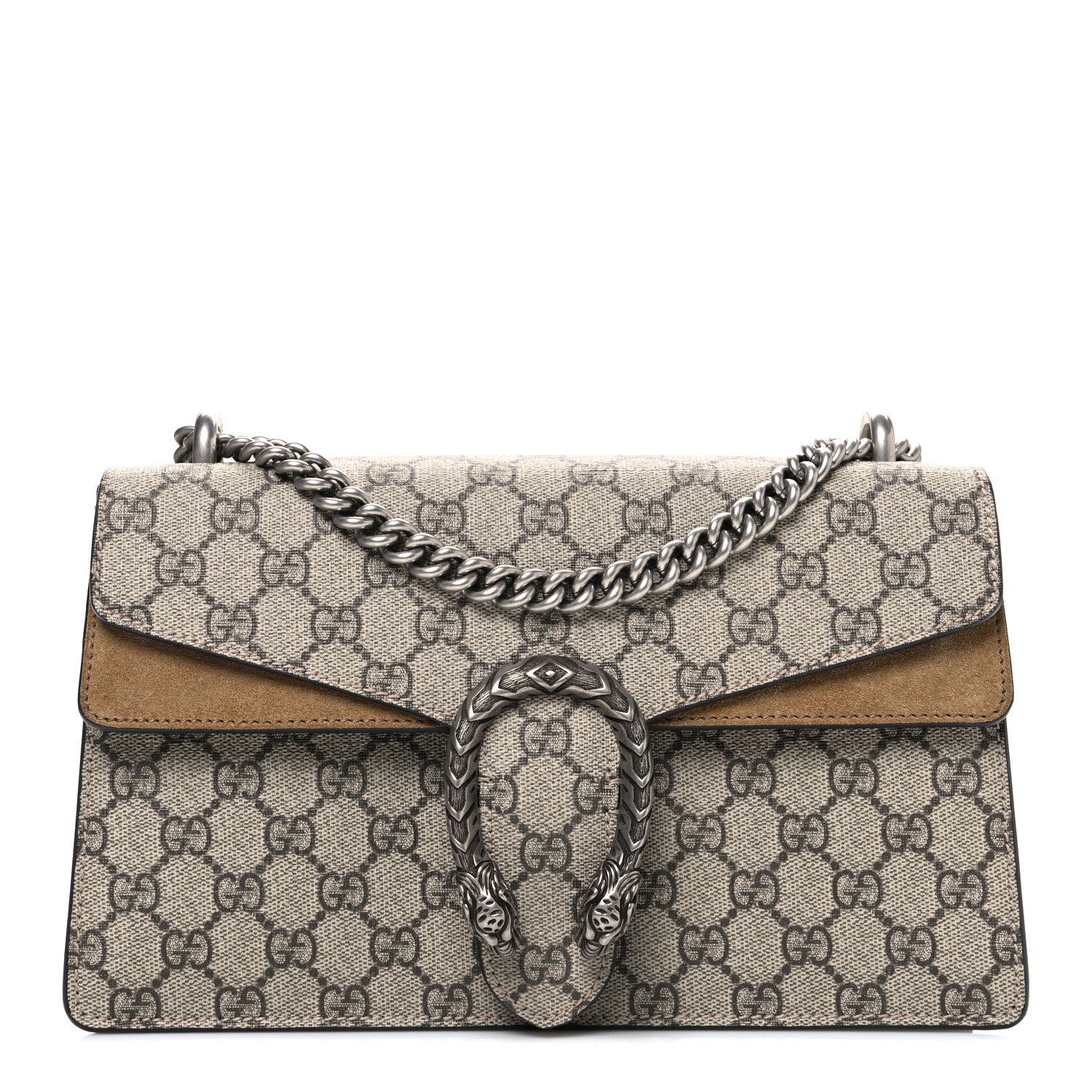 Gucci GG Supreme Monogram Small Dionysus Shoulder Bag Taupe 1 of 10