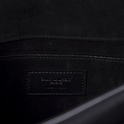 Saint Laurent Calfskin Monogram Book Bag Black 9 of 11