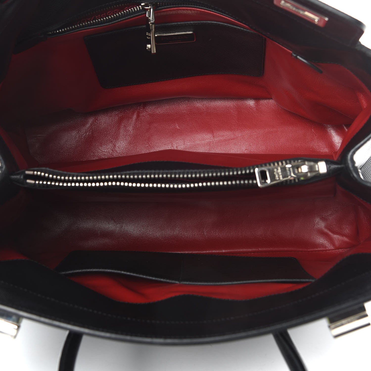 Prada Saffiano Cuir Twin Tote Black 5 of 12