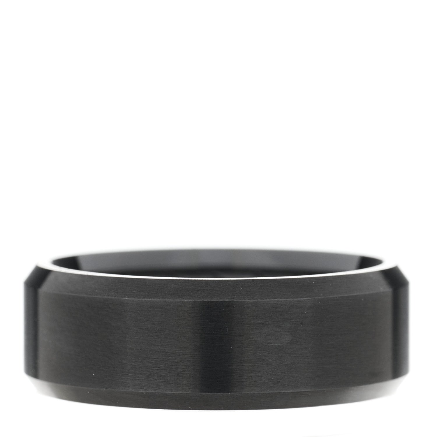 David Yurman Black Titanium 8.5mm Beveled Band Ring 67 11.75 1 of 4