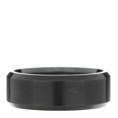 David Yurman Black Titanium 8.5mm Beveled Band Ring 67 11.75 1 of 4