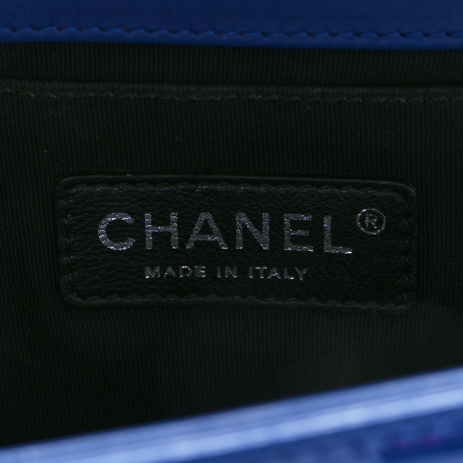 Chanel Patent Calfskin Quilted Medium Plexiglass Boy Flap Blue 5 of 10