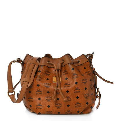 MCM Visetos Essential Drawstring Bucket Bag Cognac 1 of 21