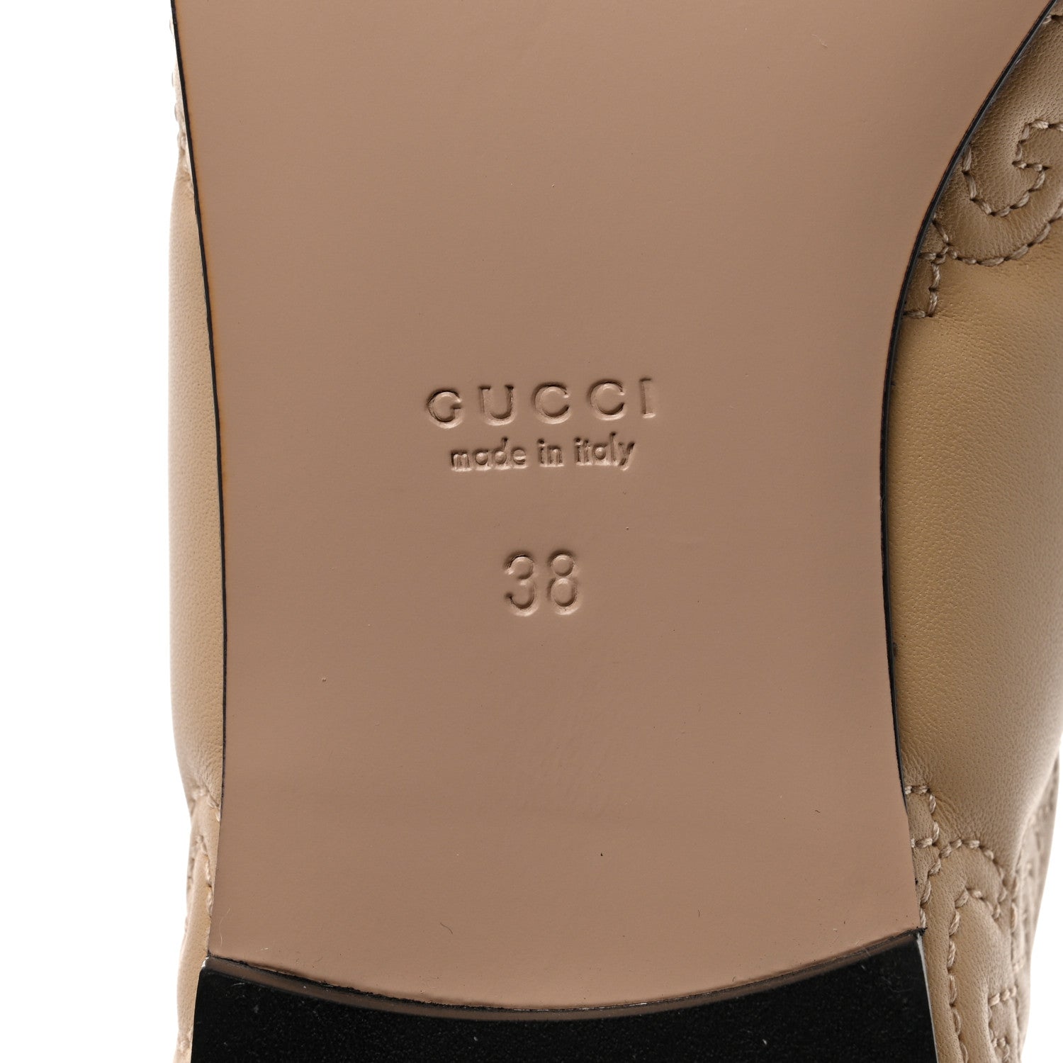 Gucci Nappa GG Matelasse Jolie Ballet Flats 38 Naturale 8 of 9