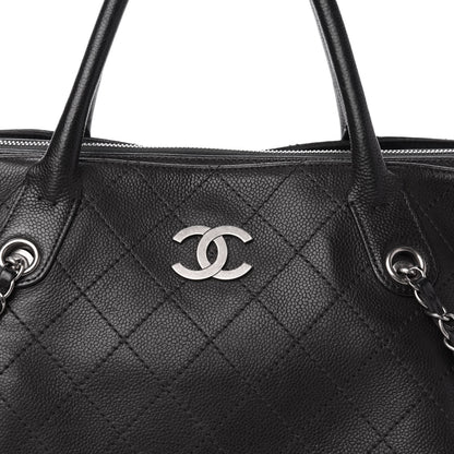 Chanel Grained Vegetal Calfskin Urban Shopping Tote Black 11 of 11