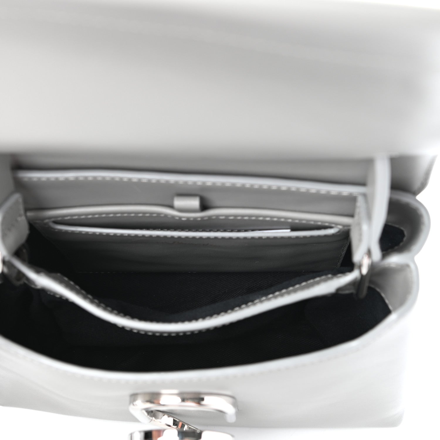 3.1 Phillip Lim Smooth Calfskin Mini Alix Top Handle Satchel Cement 5 of 9