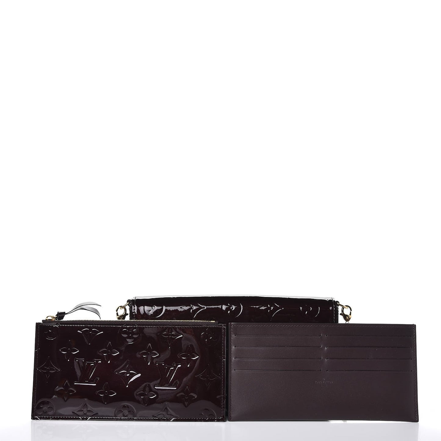 Vernis Pochette Felicie Chain Wallet Amarante