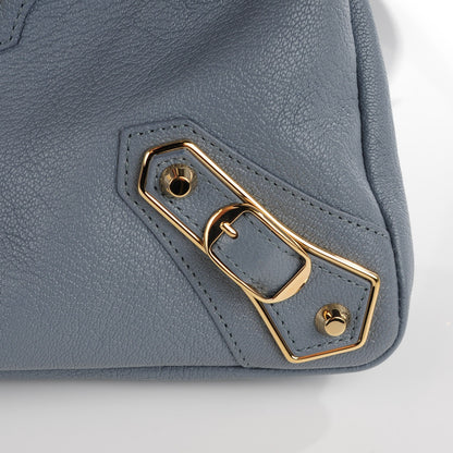 Balenciaga Chevre Gold Metallic Edge Hardware Town Bleu Acier 6 of 14