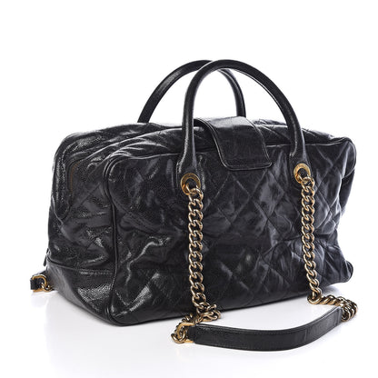 Chanel Crumpled Grained Calfskin Shiva Bowler Black 3 of 14