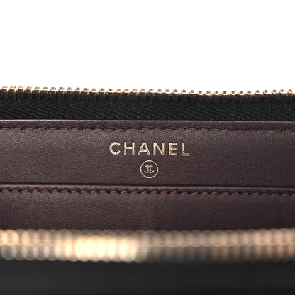 Chanel Caviar Quilted Large Gusset Zip Around Wallet Black 6 of 15