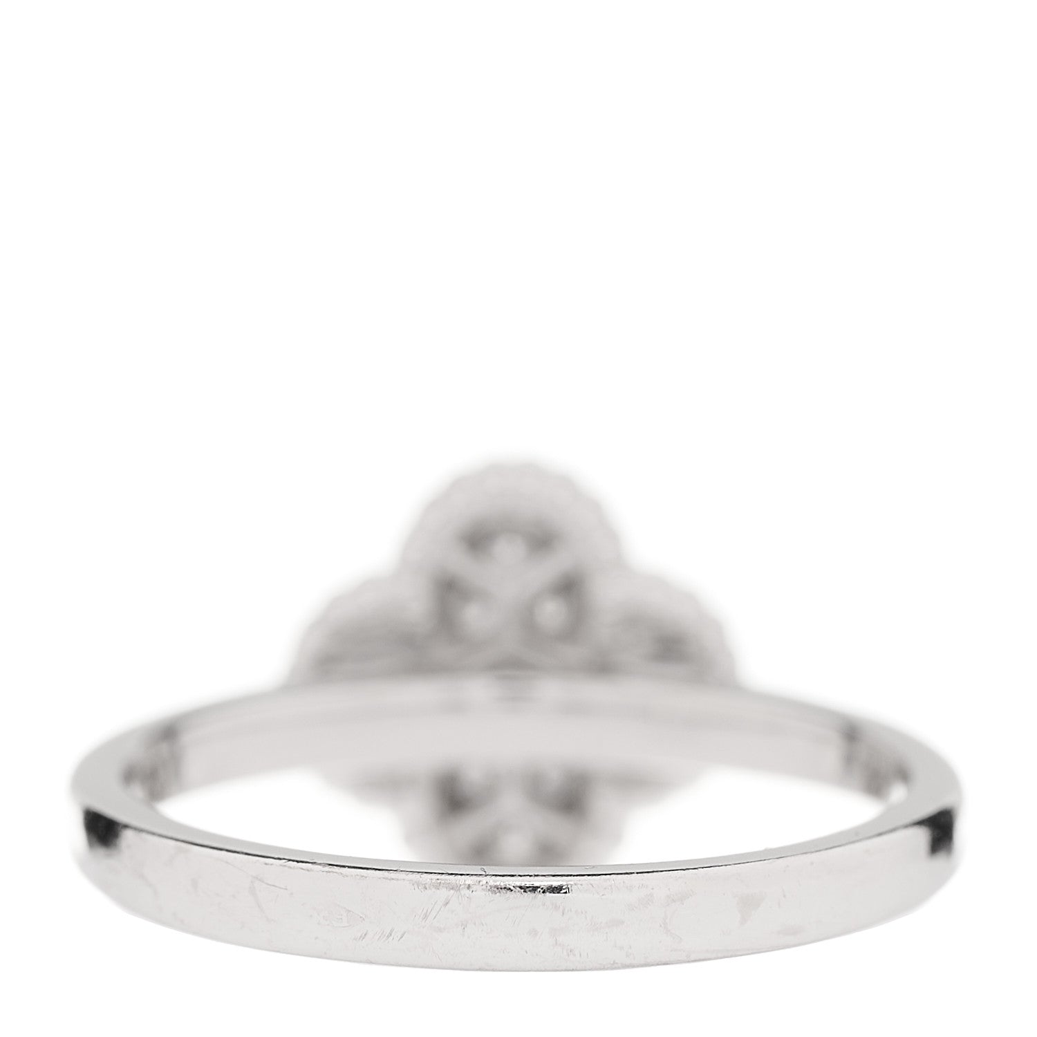 Van Cleef & Arpels 18K White Gold Diamond Sweet Alhambra Ring 46 3.75 3 of 5