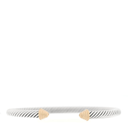 David Yurman Sterling Silver 14K Yellow Gold 5mm Cable Classics Bracelet 1 of 3