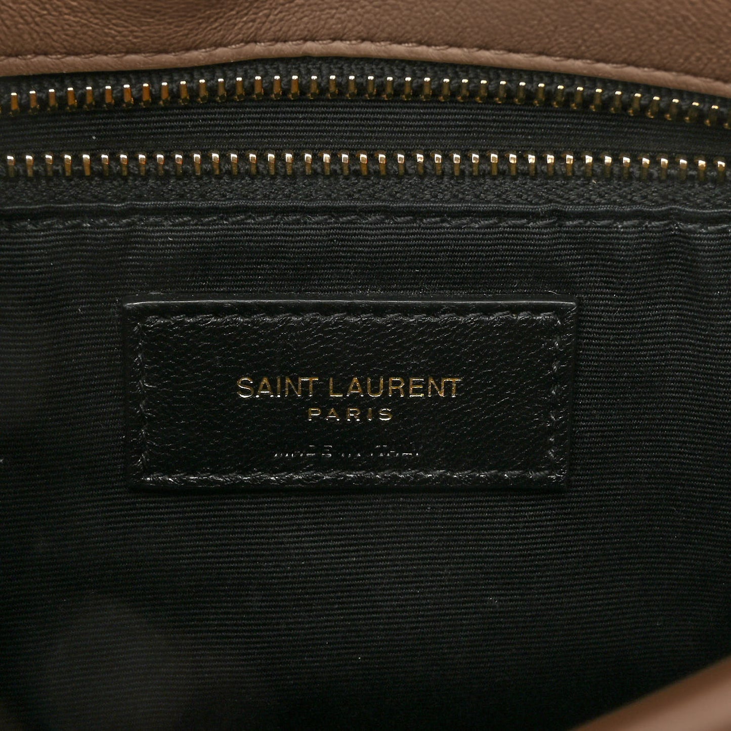 Lambskin Quilted Toy Loulou Puffer Monogram Chain Satchel Dark Beige