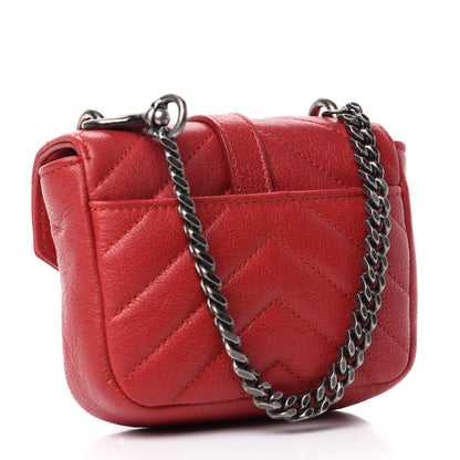 Saint Laurent Sheepskin Matelasse Monogram Mini College Bag New Red 3 of 6