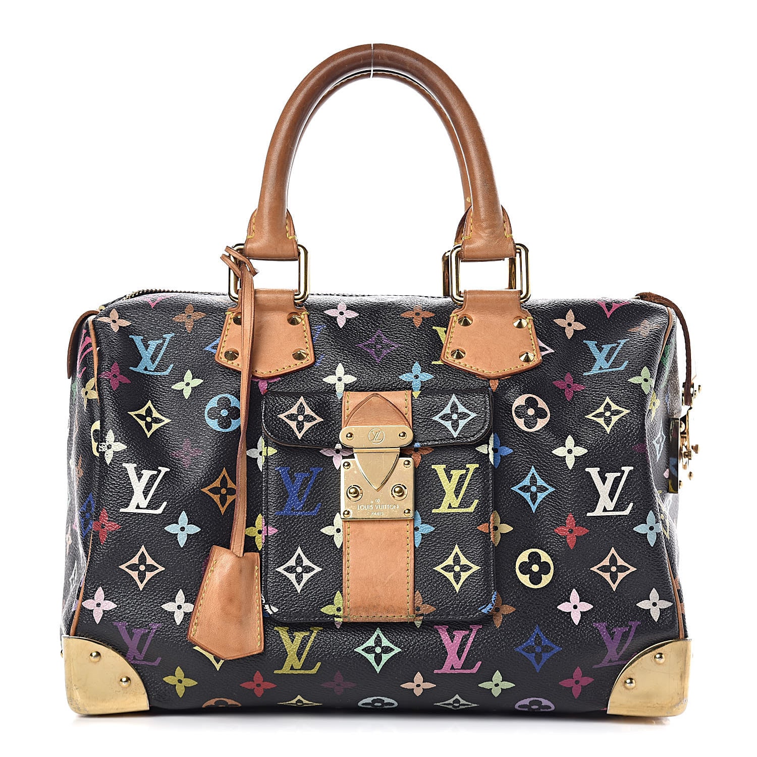 Louis Vuitton Monogram Multicolor Speedy 30 Black 1 of 15