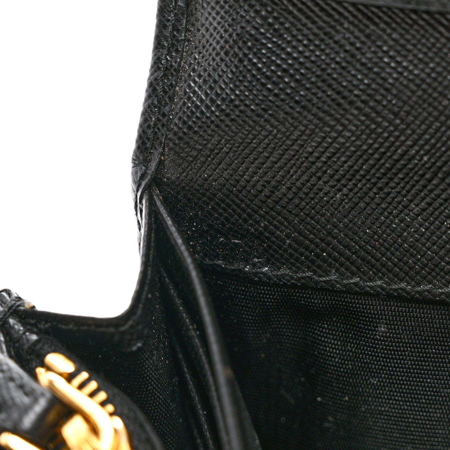 Prada Saffiano Metal Continental Flap Wallet Black 7 of 7