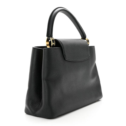 Louis Vuitton LOUIS VUITTON Taurillon Studded Sol Capucines PM Black 3 of 12