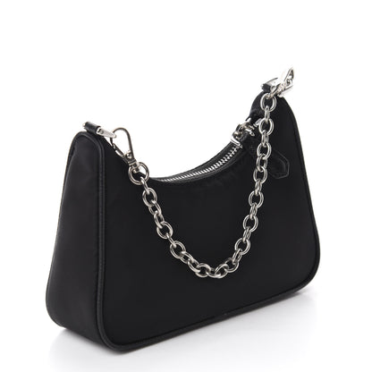 Prada Tessuto Nylon Mini Re-Edition 2000 Shoulder Bag Black 2 of 13