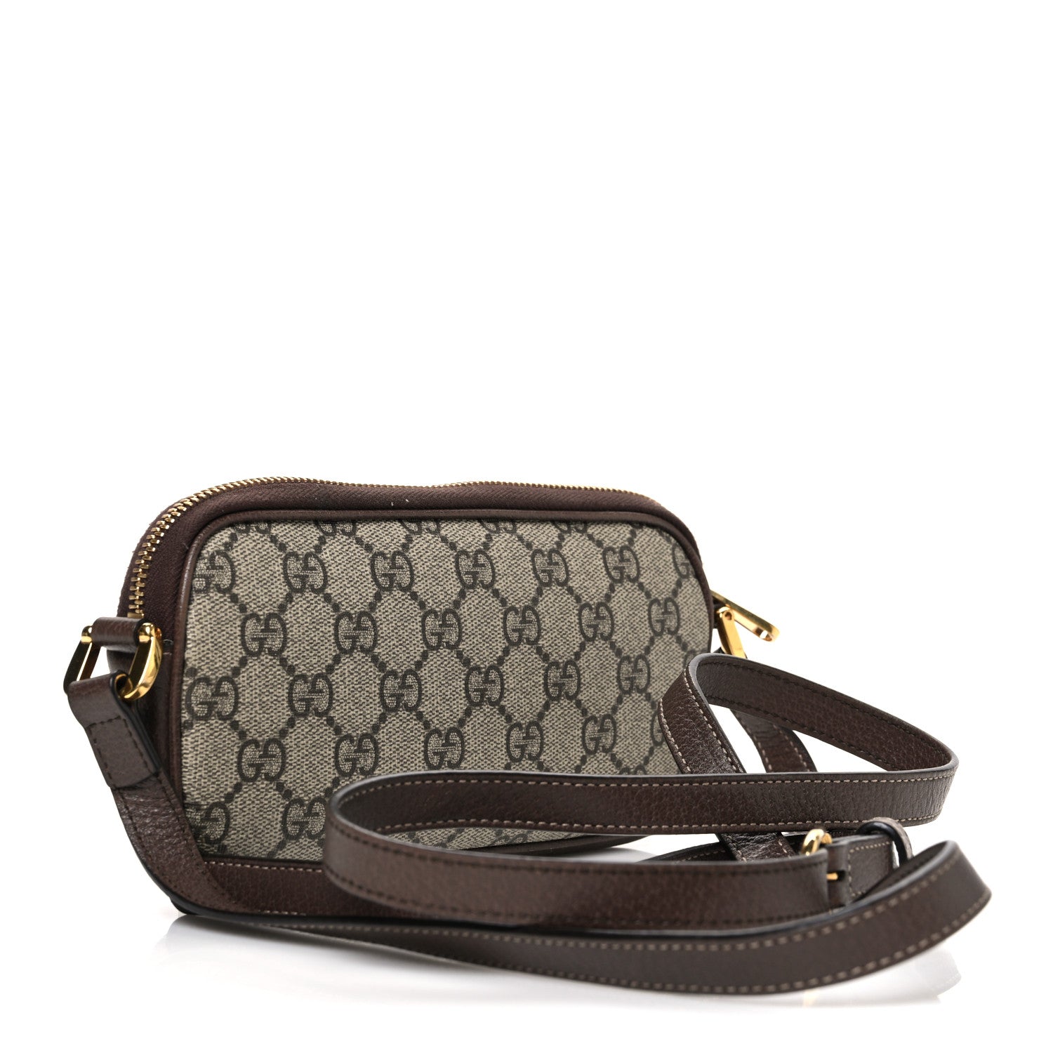 Gucci GG Supreme Monogram Web Mini Ophidia GG Bag Brown 3 of 11