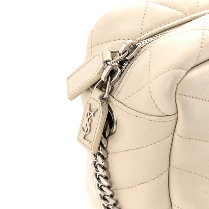 Saint Laurent Calfskin Y Quilted Monogram Small Loulou Bowling Bag Ivory 11 of 13