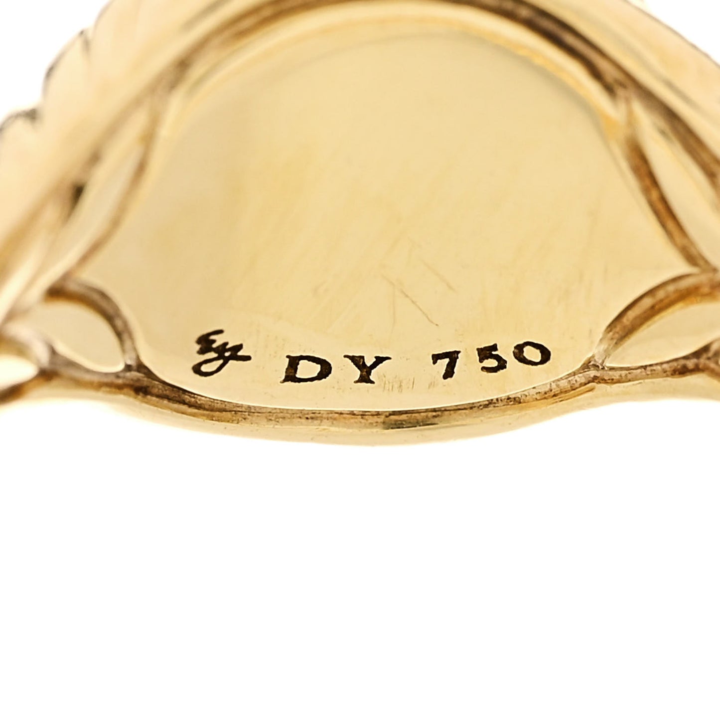 18K Yellow Gold Sculpted Cable Pinky Ring 47 4