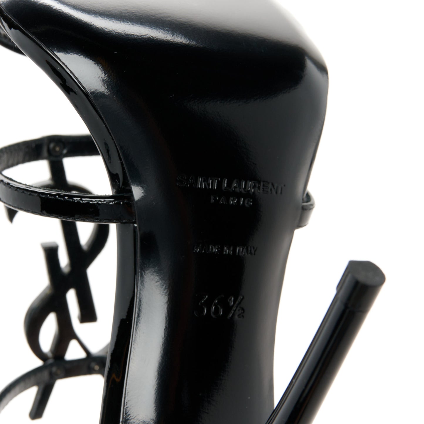 Patent Cassandra 100 Ankle Strap Sandals 36.5 Black